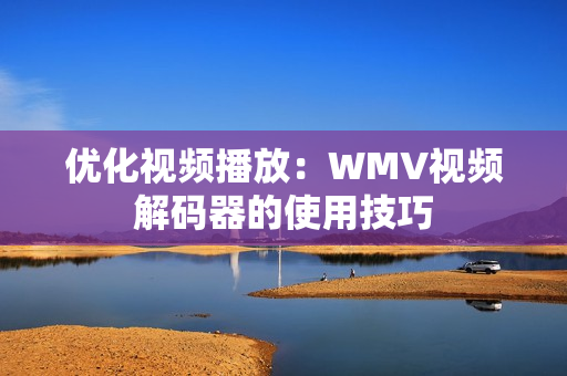 优化视频播放：WMV视频解码器的使用技巧
