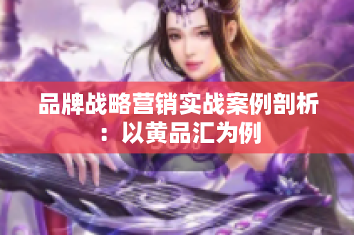 品牌战略营销实战案例剖析：以黄品汇为例