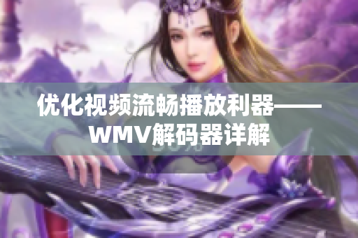 优化视频流畅播放利器——WMV解码器详解