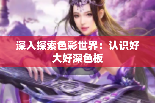 深入探索色彩世界：认识好大好深色板