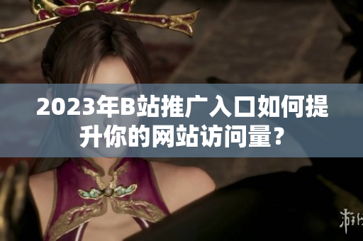 2023年B站推广入口如何提升你的网站访问量？