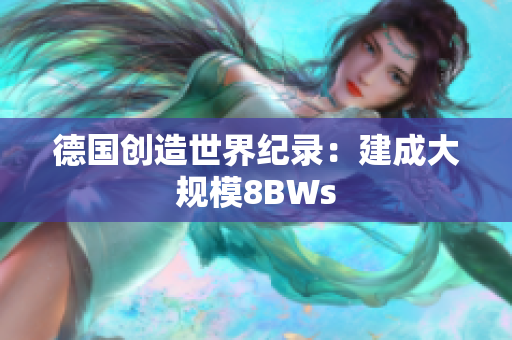 德国创造世界纪录：建成大规模8BWs
