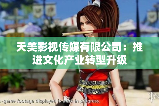 天美影视传媒有限公司：推进文化产业转型升级