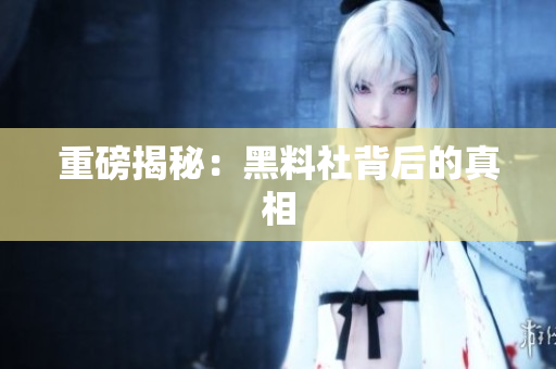 重磅揭秘：黑料社背后的真相