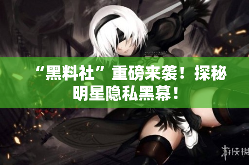 “黑料社”重磅来袭！探秘明星隐私黑幕！