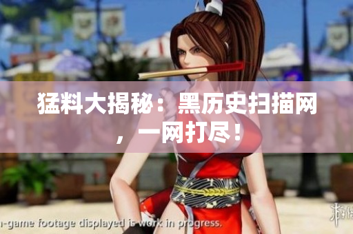 猛料大揭秘：黑历史扫描网，一网打尽！