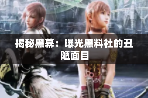 揭秘黑幕：曝光黑料社的丑陋面目