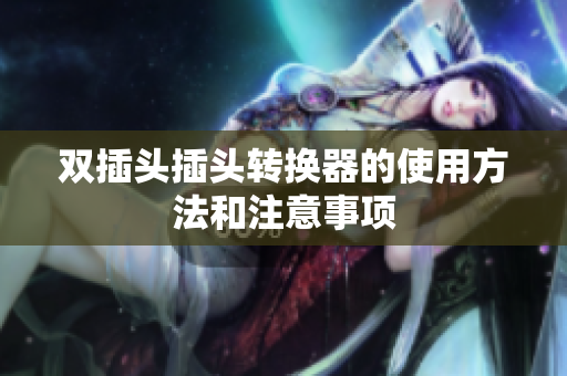 双插头插头转换器的使用方法和注意事项