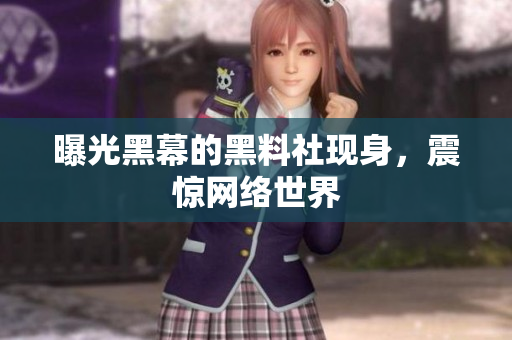 曝光黑幕的黑料社现身，震惊网络世界