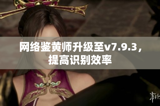 网络鉴黄师升级至v7.9.3，提高识别效率