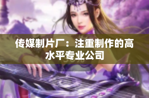 传媒制片厂：注重制作的高水平专业公司