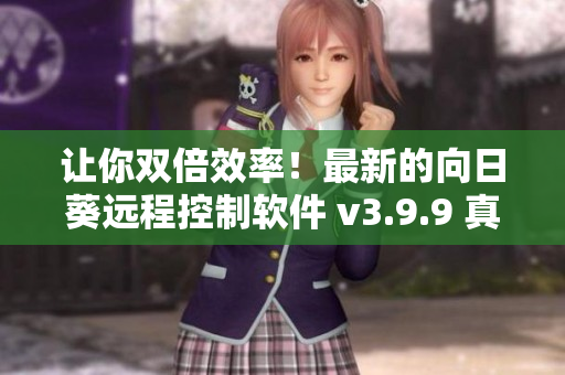 让你双倍效率！最新的向日葵远程控制软件 v3.9.9 真正的原因