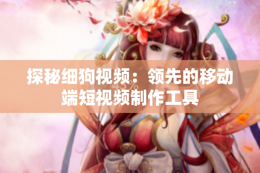 探秘细狗视频：领先的移动端短视频制作工具