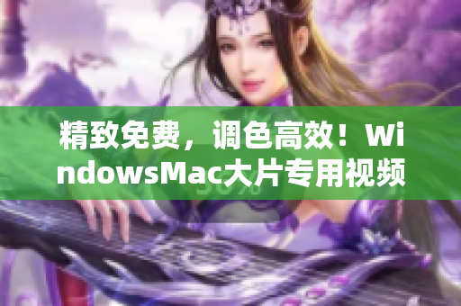 精致免费，调色高效！WindowsMac大片专用视频调色软件免费下载！