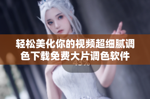 轻松美化你的视频超细腻调色下载免费大片调色软件