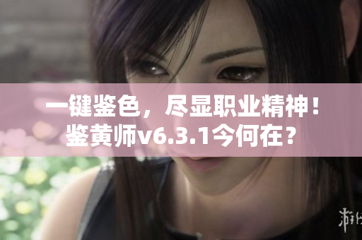 一键鉴色，尽显职业精神！鉴黄师v6.3.1今何在？