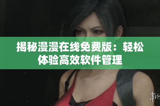 揭秘漫漫在线免费版：轻松体验高效软件管理