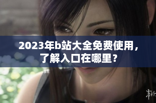 2023年b站大全免费使用，了解入口在哪里？