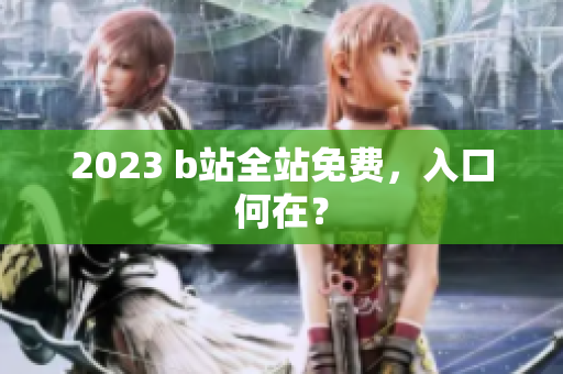 2023 b站全站免费，入口何在？