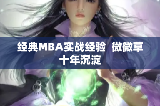 经典MBA实战经验  微微草十年沉淀