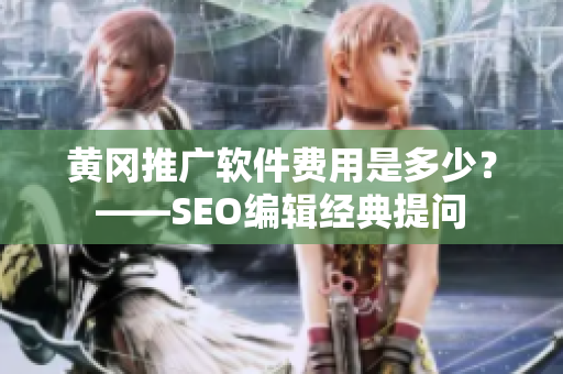 黄冈推广软件费用是多少？——SEO编辑经典提问