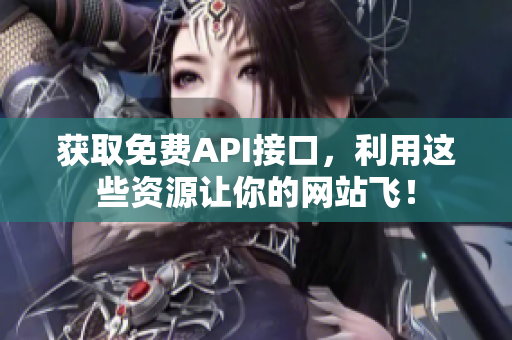 获取免费API接口，利用这些资源让你的网站飞！