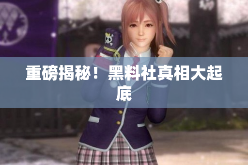 重磅揭秘！黑料社真相大起底