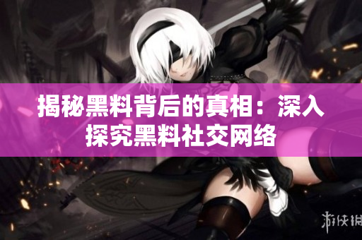 揭秘黑料背后的真相：深入探究黑料社交网络