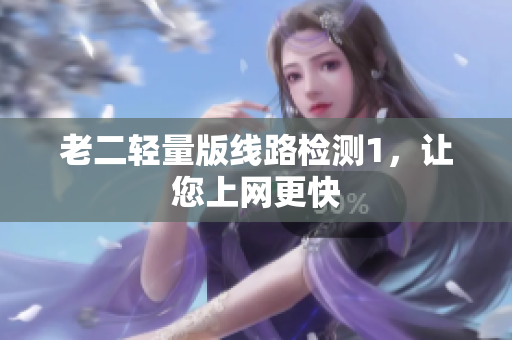 老二轻量版线路检测1，让您上网更快