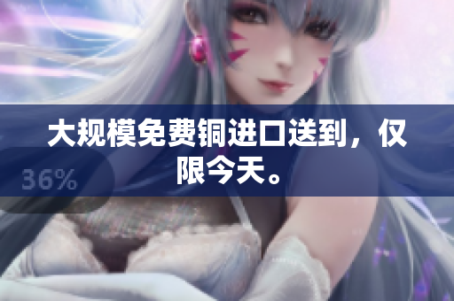 大规模免费铜进口送到，仅限今天。