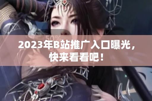 2023年B站推广入口曝光，快来看看吧！