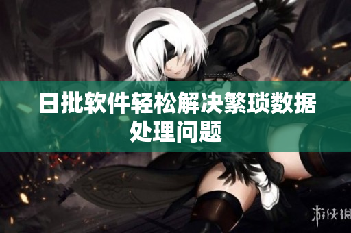 日批软件轻松解决繁琐数据处理问题