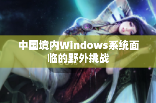 中国境内Windows系统面临的野外挑战