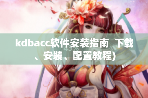 kdbacc软件安装指南  下载、安装、配置教程)
