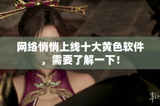 网络悄悄上线十大黄色软件，需要了解一下！