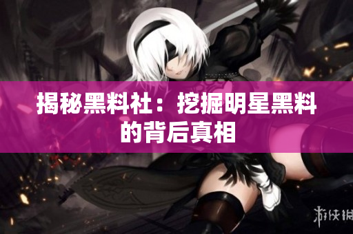 揭秘黑料社：挖掘明星黑料的背后真相