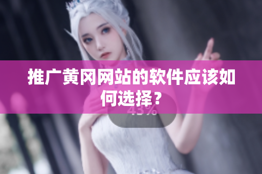 推广黄冈网站的软件应该如何选择？
