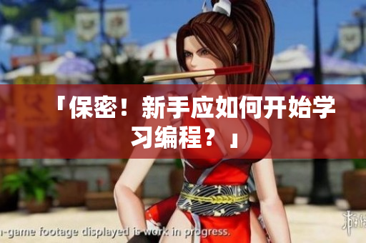「保密！新手应如何开始学习编程？」