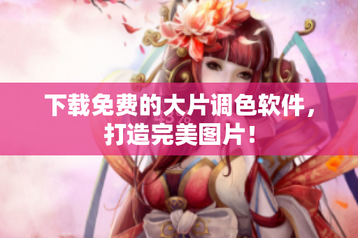 下载免费的大片调色软件，打造完美图片！