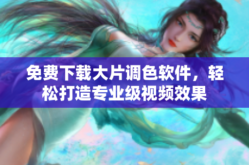 免费下载大片调色软件，轻松打造专业级视频效果