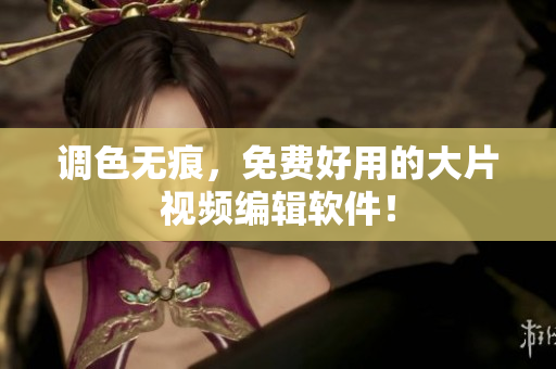 调色无痕，免费好用的大片视频编辑软件！