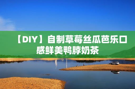 【DIY】自制草莓丝瓜芭乐口感鲜美鸭脖奶茶