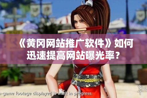 《黄冈网站推广软件》如何迅速提高网站曝光率？