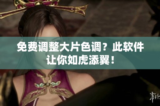 免费调整大片色调？此软件让你如虎添翼！