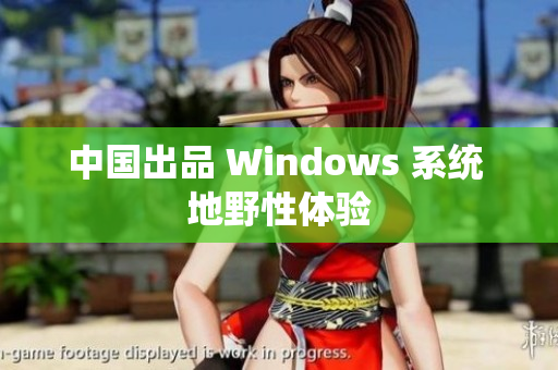 中国出品 Windows 系统 地野性体验
