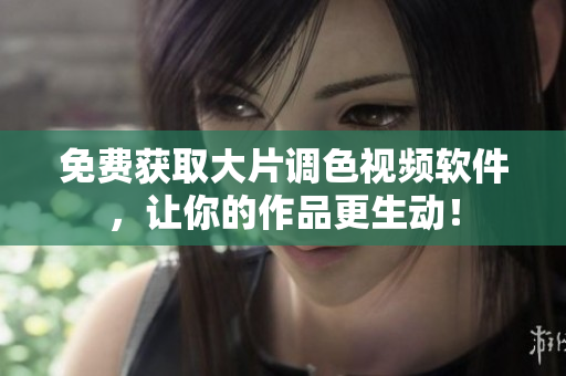 免费获取大片调色视频软件，让你的作品更生动！