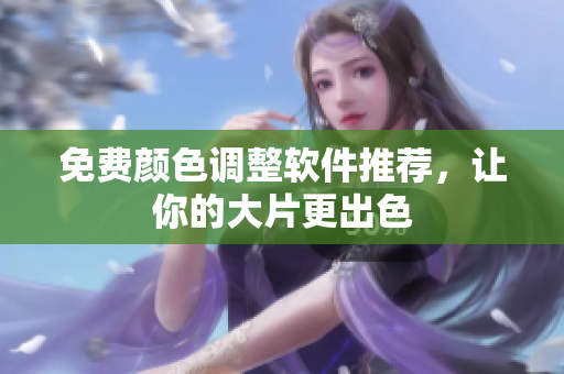 免费颜色调整软件推荐，让你的大片更出色