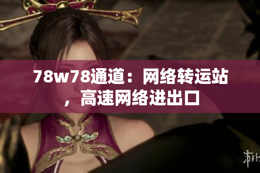 78w78通道：网络转运站，高速网络进出口